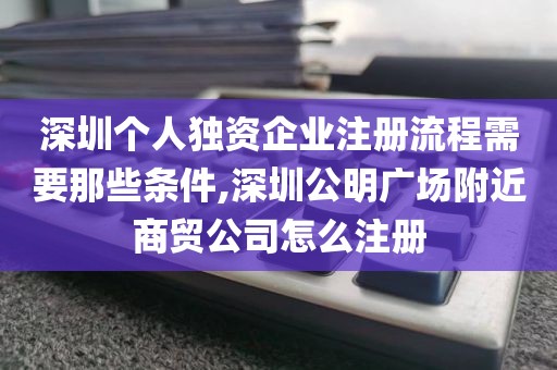 深圳个人独资企业注册流程需要那些条件,深圳公明广场附近商贸公司怎么注册