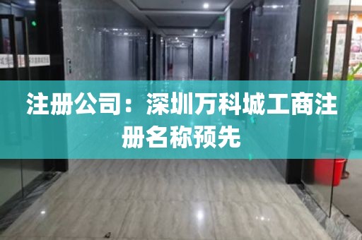 注册公司：深圳万科城工商注册名称预先