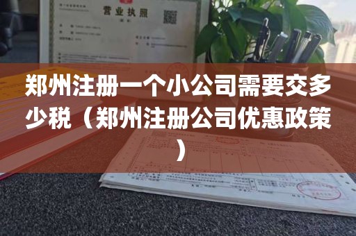 郑州注册一个小公司需要交多少税（郑州注册公司优惠政策）