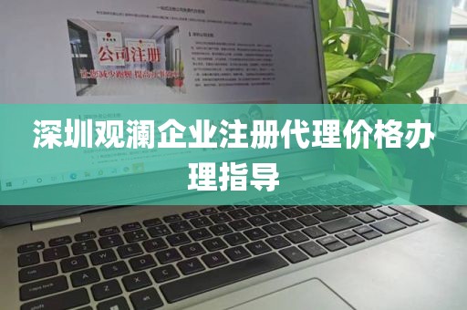 深圳观澜企业注册代理价格办理指导