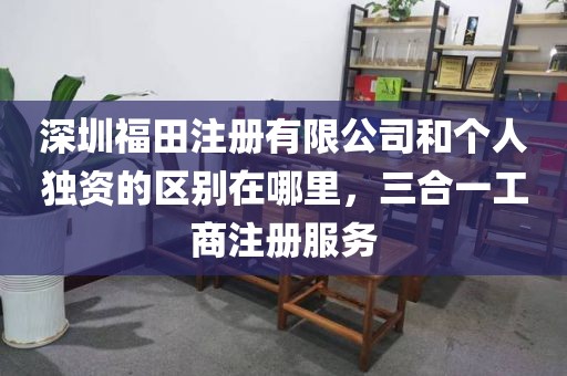 深圳福田注册有限公司和个人独资的区别在哪里，三合一工商注册服务