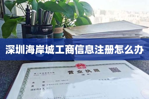 深圳海岸城工商信息注册怎么办