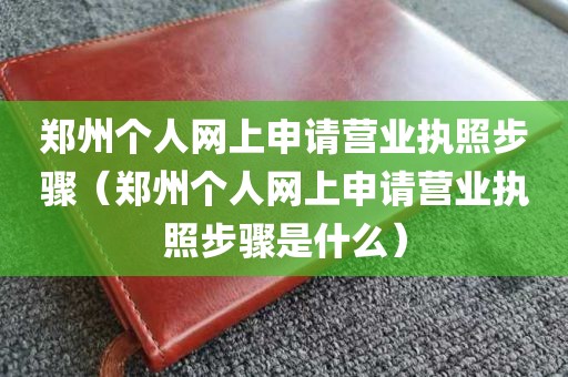 郑州个人网上申请营业执照步骤（郑州个人网上申请营业执照步骤是什么）