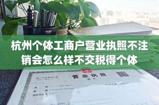 杭州个体工商户营业执照不注销会怎么样不交税得个体