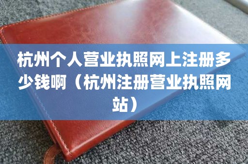 杭州个人营业执照网上注册多少钱啊（杭州注册营业执照网站）
