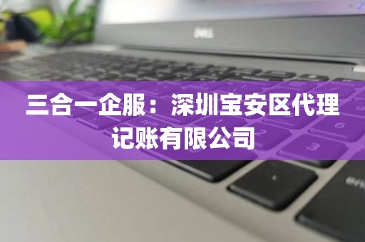 三合一企服：深圳宝安区代理记账有限公司