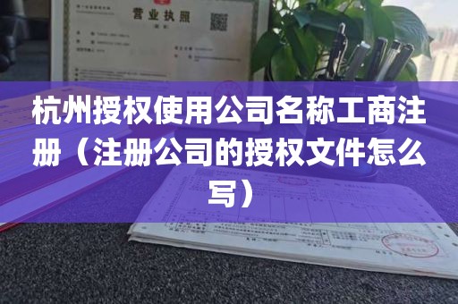 杭州授权使用公司名称工商注册（注册公司的授权文件怎么写）