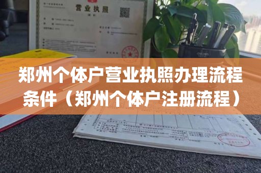 郑州个体户营业执照办理流程条件（郑州个体户注册流程）