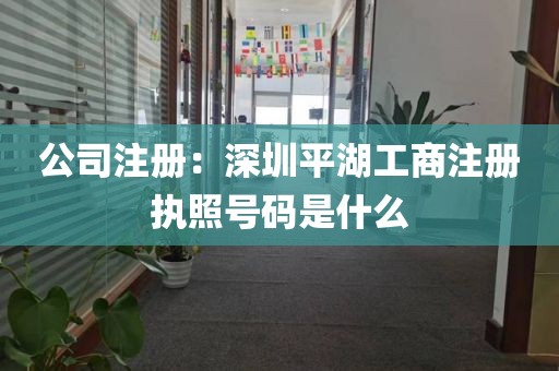 公司注册：深圳平湖工商注册执照号码是什么