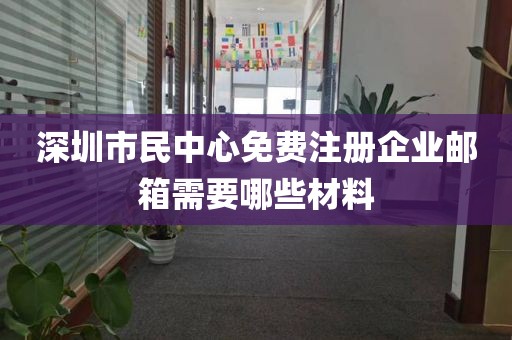 深圳市民中心免费注册企业邮箱需要哪些材料