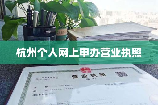 杭州个人网上申办营业执照