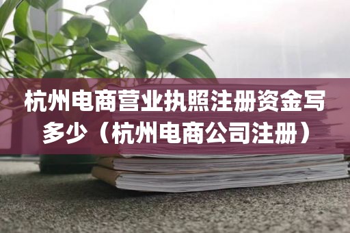 杭州电商营业执照注册资金写多少（杭州电商公司注册）