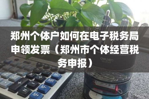 郑州个体户如何在电子税务局申领发票（郑州市个体经营税务申报）