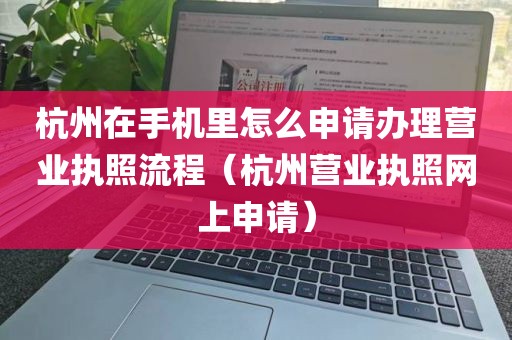 杭州在手机里怎么申请办理营业执照流程（杭州营业执照网上申请）