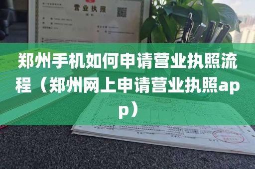 郑州手机如何申请营业执照流程（郑州网上申请营业执照app）