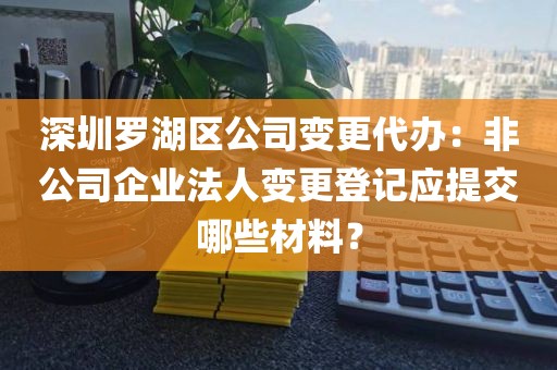 深圳罗湖区公司变更代办：非公司企业法人变更登记应提交哪些材料？