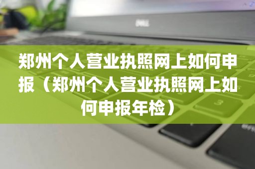 郑州个人营业执照网上如何申报（郑州个人营业执照网上如何申报年检）