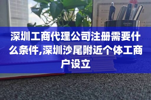 深圳工商代理公司注册需要什么条件,深圳沙尾附近个体工商户设立